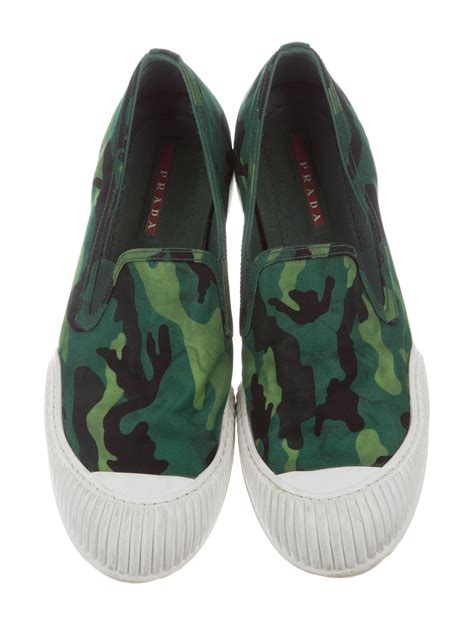 prada sneakers uomo slip on|prada camouflage sneakers.